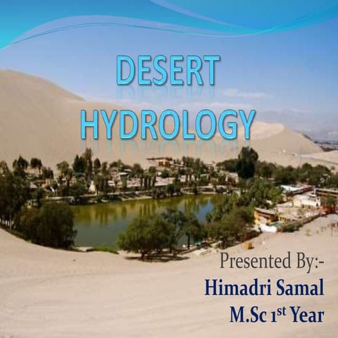 DESERT HYDROLOGY