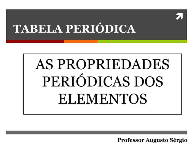 Propriedades periódicas 