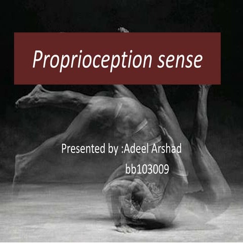 Proprioception sense