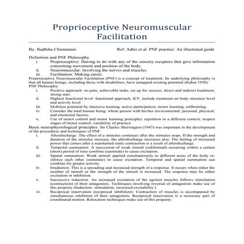Proprioceptive neuromuscular facilitation