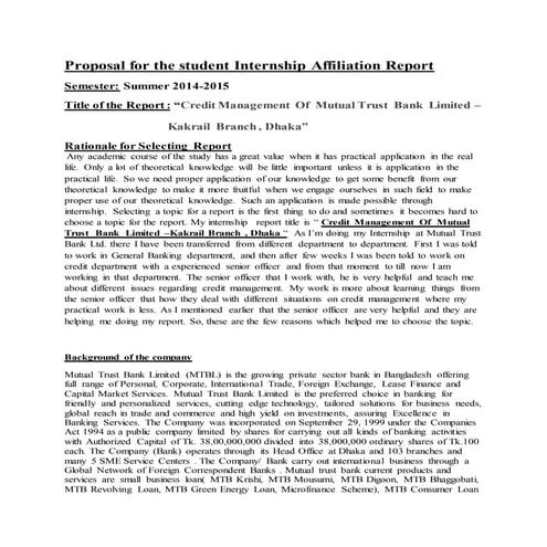 Internship Project Proposal | PDF