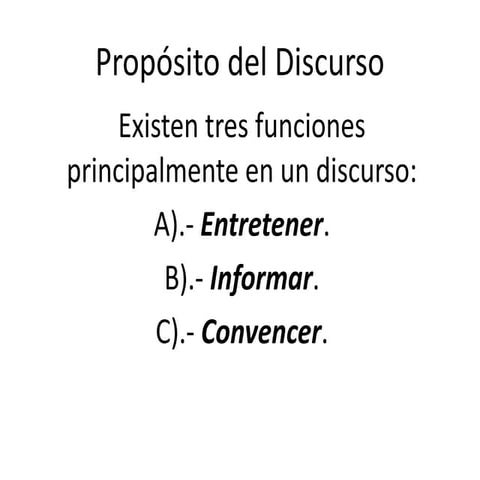 Propósito del discurso