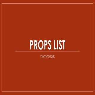 Props List