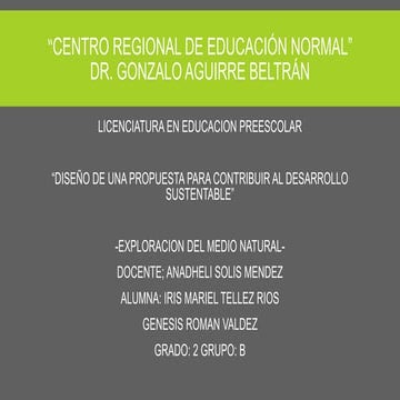 DISEÑO DE UNA PROPUESTA PARA CONTRIBUIR AL DESARROLLO SUSTENTABLE