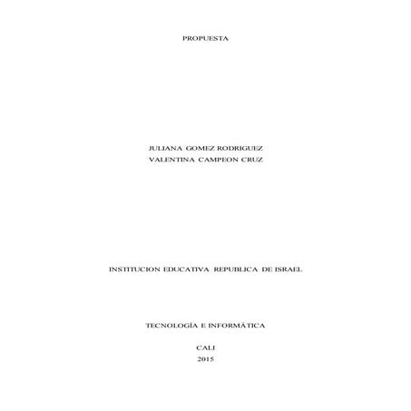 Propuesta de mejoramiento