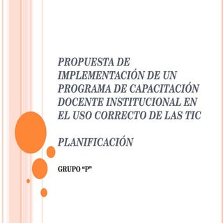 Propuesta De ImplementacióN De Un P...