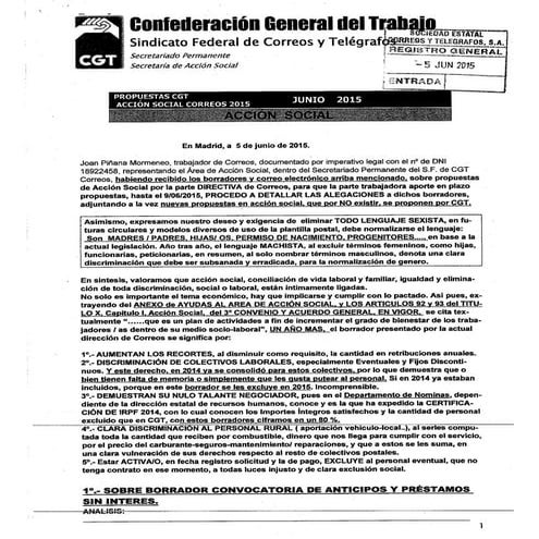 Propuesta cgt accion social