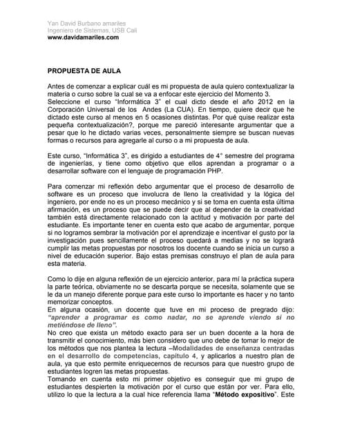 Propuesta de aula