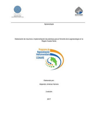 Propuesta de guía para elaboración de insumos orgánicos 2017