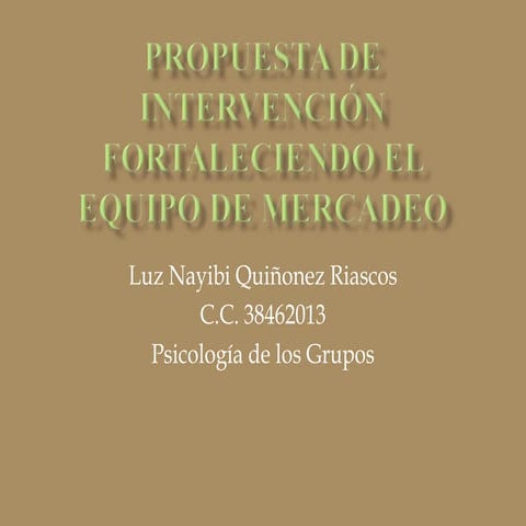 Propuesta de intervencion