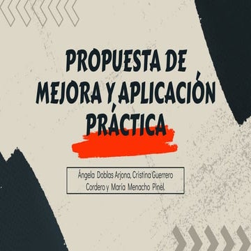 Propuesta de mejora y aplicación práctica | PDF