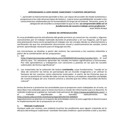 Propuesta de microclases