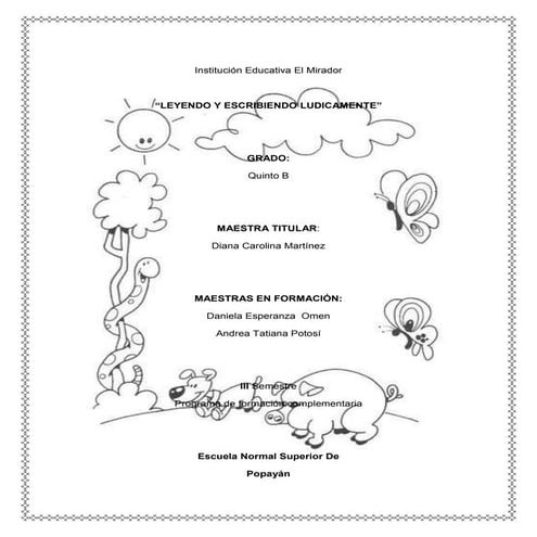 Propuesta de practica pedagogica de 2012