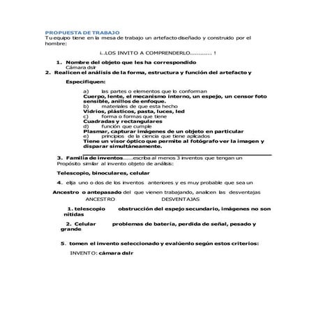 Propuesta de trabajo