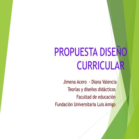 Propuesta diseño curricular