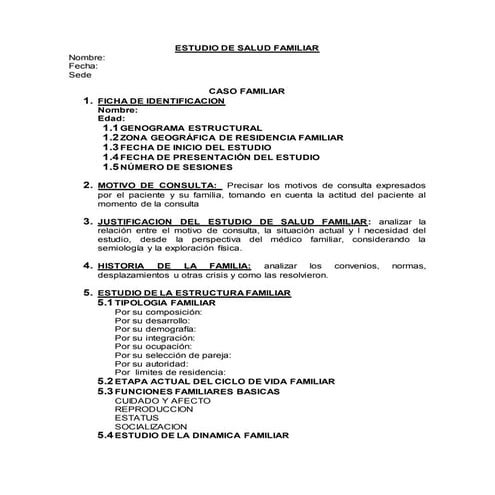 ESTUDIO DE SALUD FAMILIAR