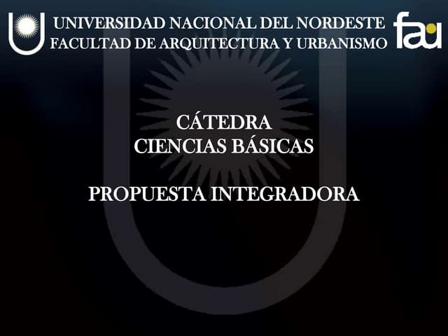 Propuesta integradora fau