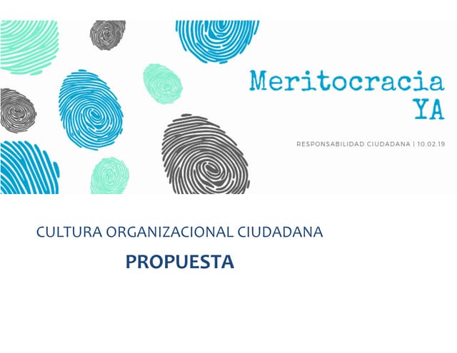 MeritocraciaYA Cultura Organizacional Ciudadana