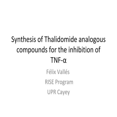 Thalidomide & its derivatives by Dr. Harmanjit Singh, Department of ...