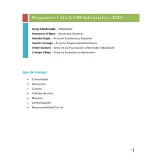 Propuesta Lista S CEE Informática 2013
