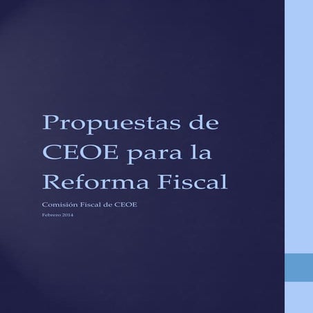 Propuestas para reforma fiscal  CEOE  12 02-14