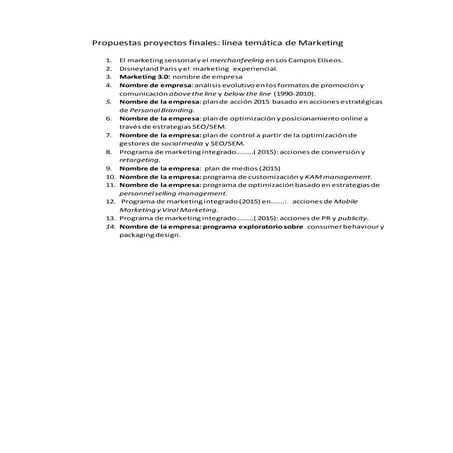 Propuestas proyectos finales