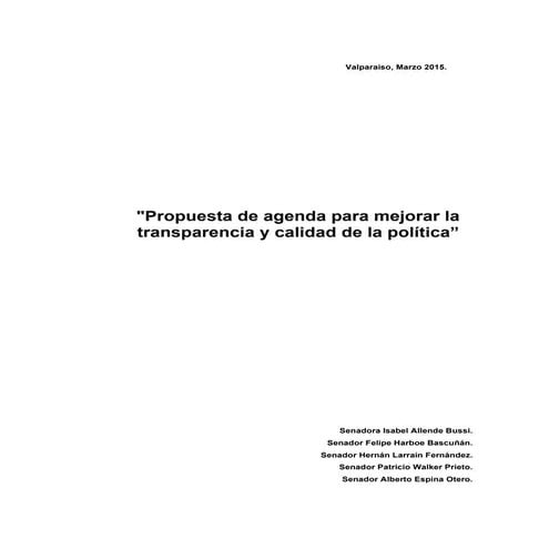 Propuesta transparencia senadores