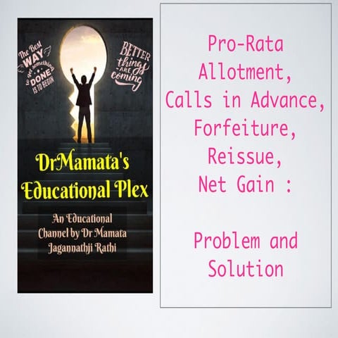 Pro Rata Allotment Problems with Solutions | PPTX