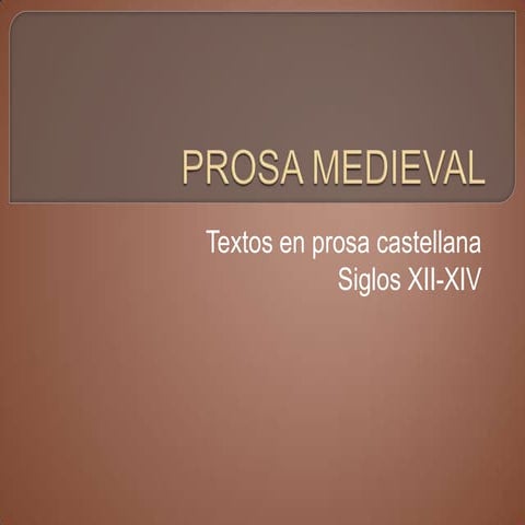 Prosa medieval