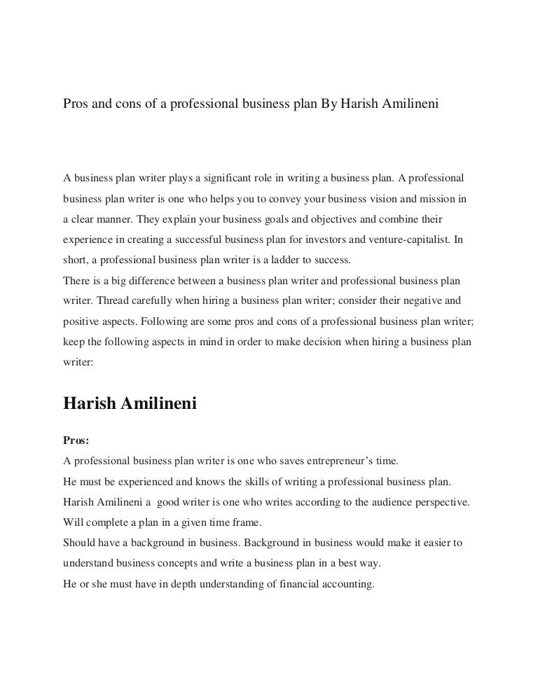 Business plan drawbacks image