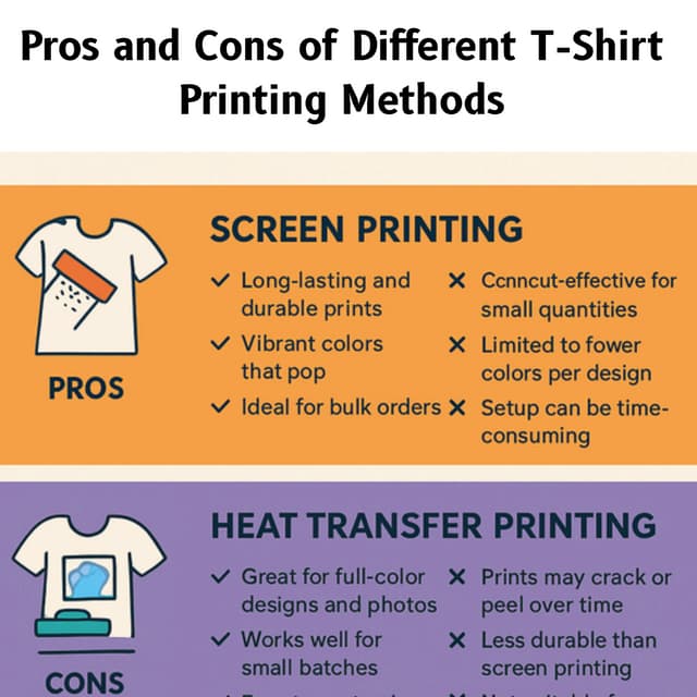 Pros and Cons of Different T-Shirt Printing Methodse. | PDF