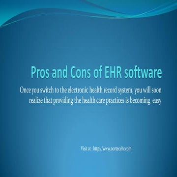 Pros and cons of ehr