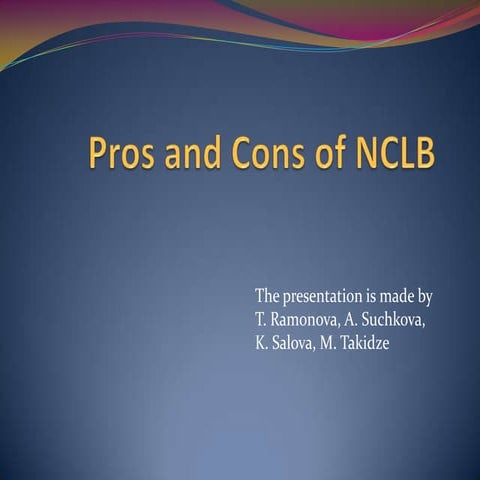 Pros and cons of nclb