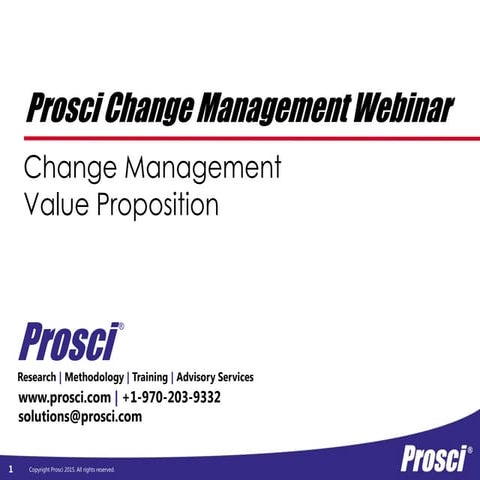 Change Management Value Proposition
