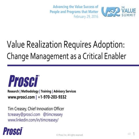 Prosci VSR Talk