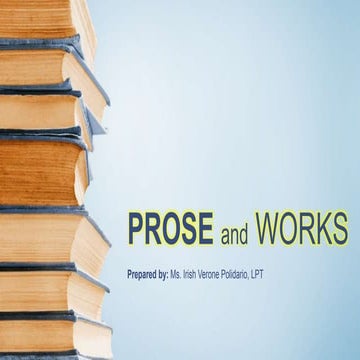 PROSE AND WORKS