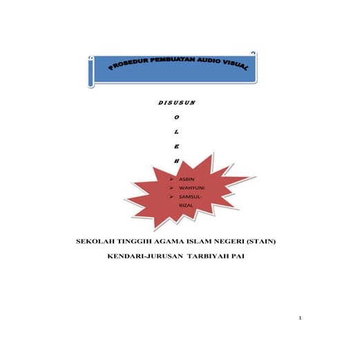 Prosedur pembuatan media audio visual