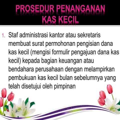 Prosedur penanganan kas kecil