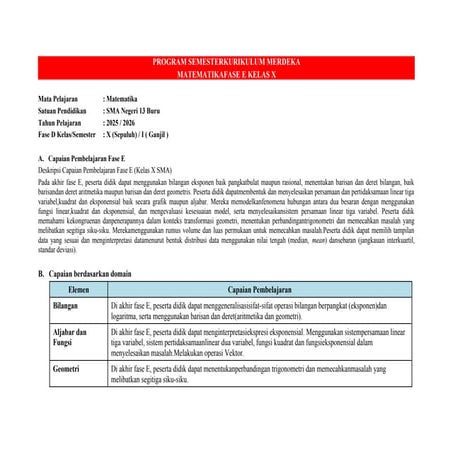Modul Ajar Kelas 8 SMP Matematika Fase D | DOCX