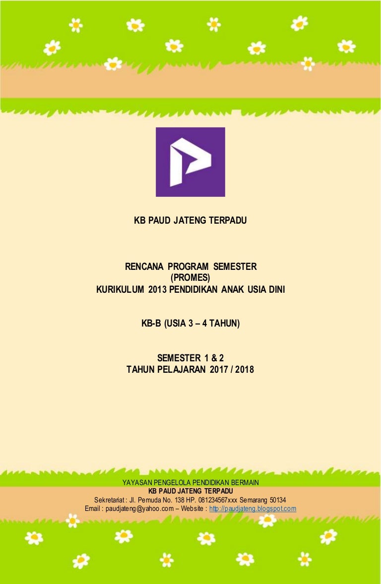 Rpph Paud Jateng Semester 1 Rismax