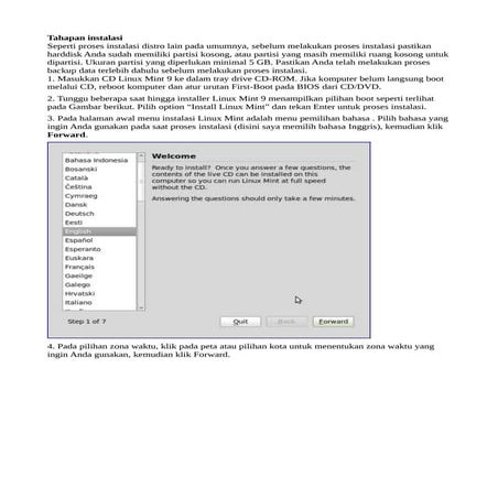 Prosesinstalasilinuxmint9