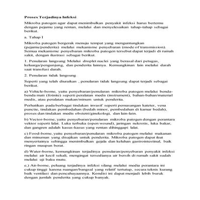 Proses terjadinya infeksi