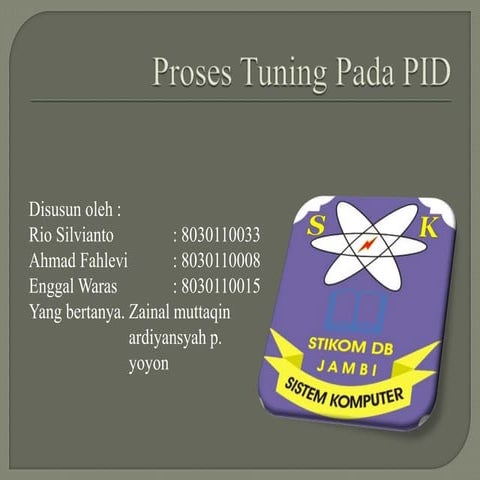 Proses tuning pada pid