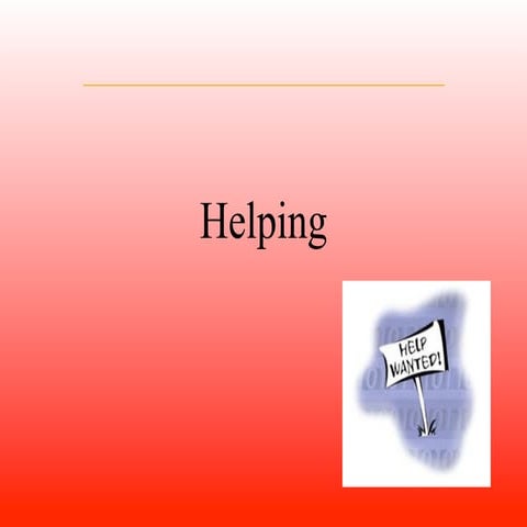 Prosocial behavior 2011 class