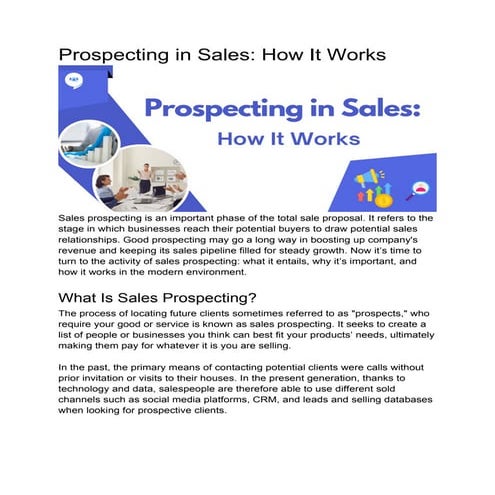 Prospecting in Sales and  How It Works.docx