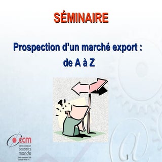 Prospection d'un marché export de a...