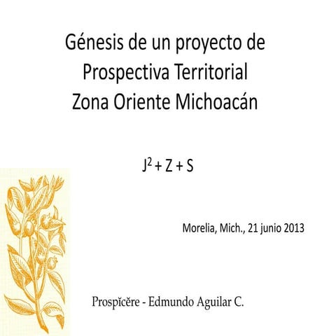Curso "Prospectiva y teoría de escenarios" Morelia, Michoacán