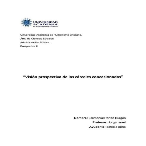 Prospectiva carceles concesionadas