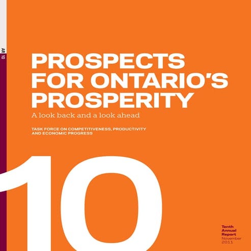 Prospects For Ontario 2011 Task Force On Competitiveness, Productivity ...