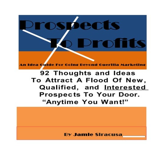 Prospects to profits  a marketing e book by jamie siracusa